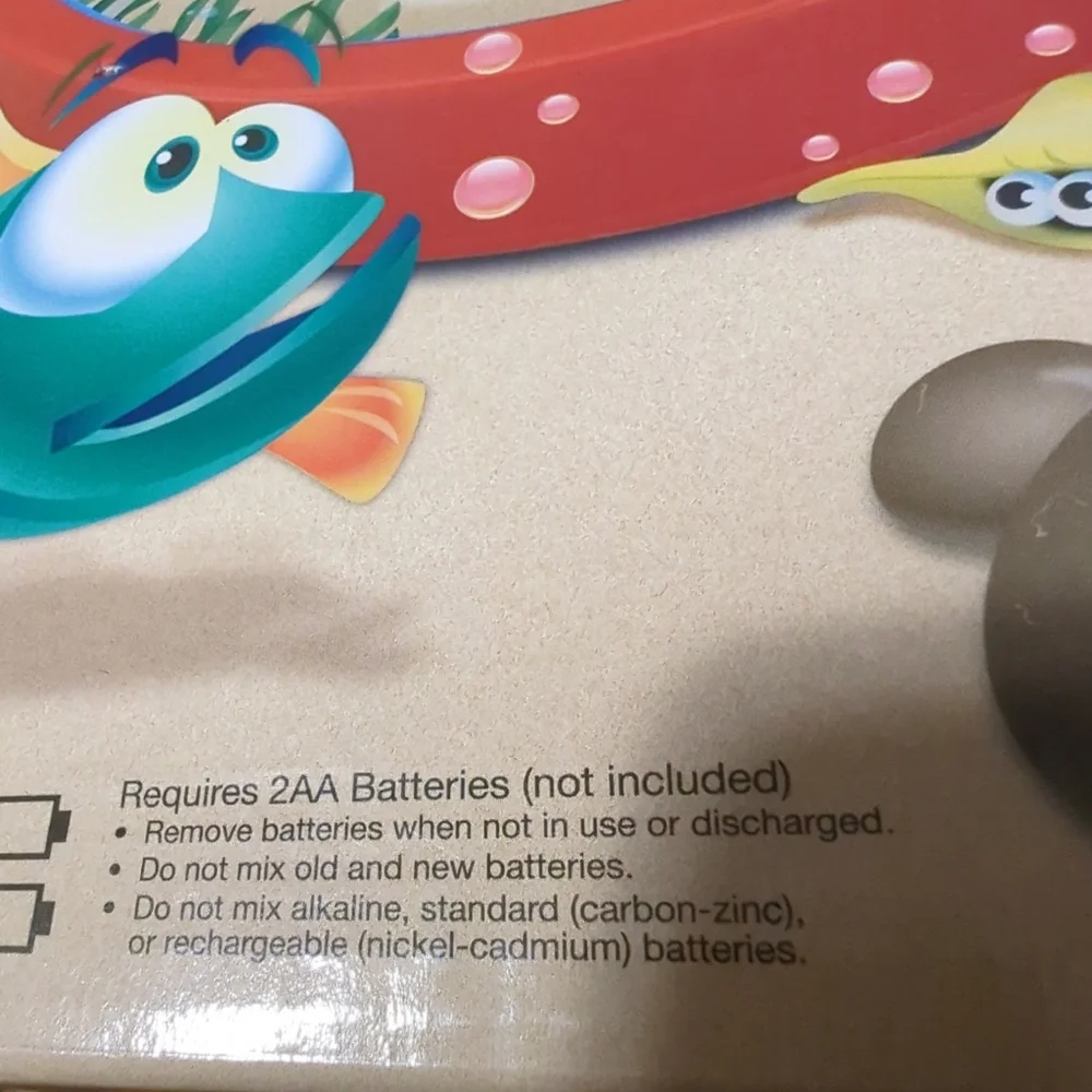 Fishing Fun Motorized Game Catch Fish As Board Rotates 4 Fishing Poles Ages 4+
